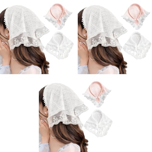 MAYCREATE® 6PCS Hair Band for Women Stylish Boho Lace Head Scarf Countryside Triangle Bandana Headband Soft Coverings Comfy Beach Headwraps Gift Girls MAYCREATE® 6PCS Hair Band for Women Stylish Boho Lace Head Scarf Countryside Triangle Bandana Headband Soft Coverings Comfy Beach Headwraps Gift Girls